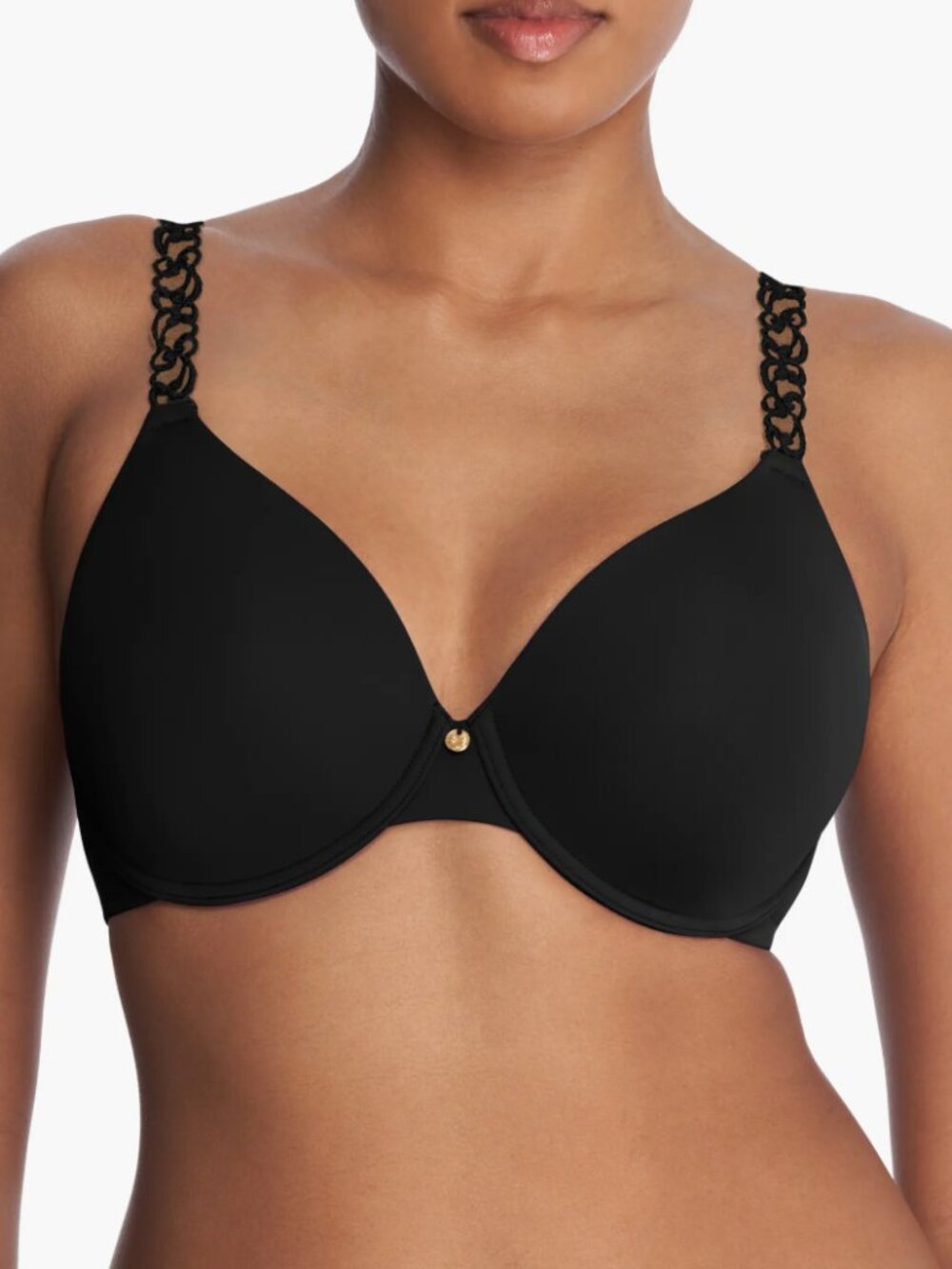 Natori 32DD Pure Luxe Full Fit T-Shirt Bra 732080 Black Great Condition!